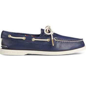 Sperry Authentic Original Plushwave Kožené Tmavomodre - Damske Mokasíny